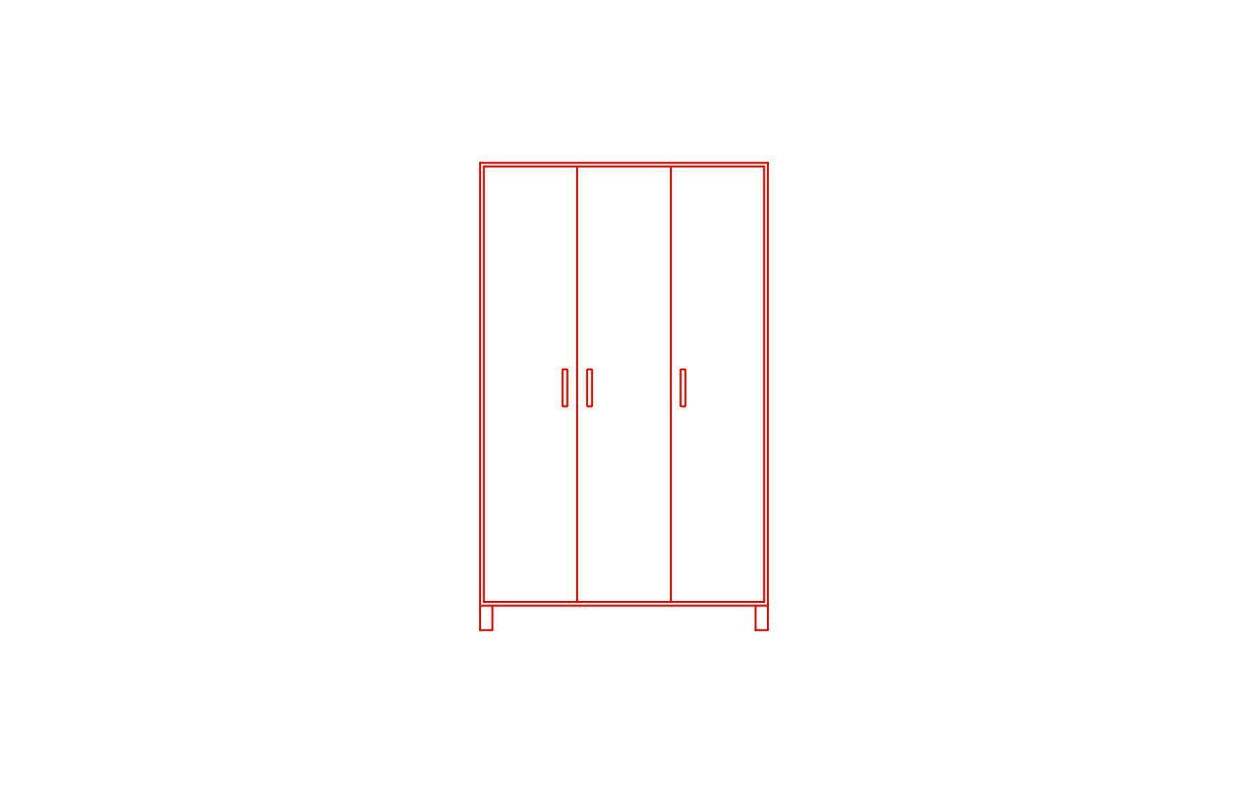 Triple door wardrobe dimensions