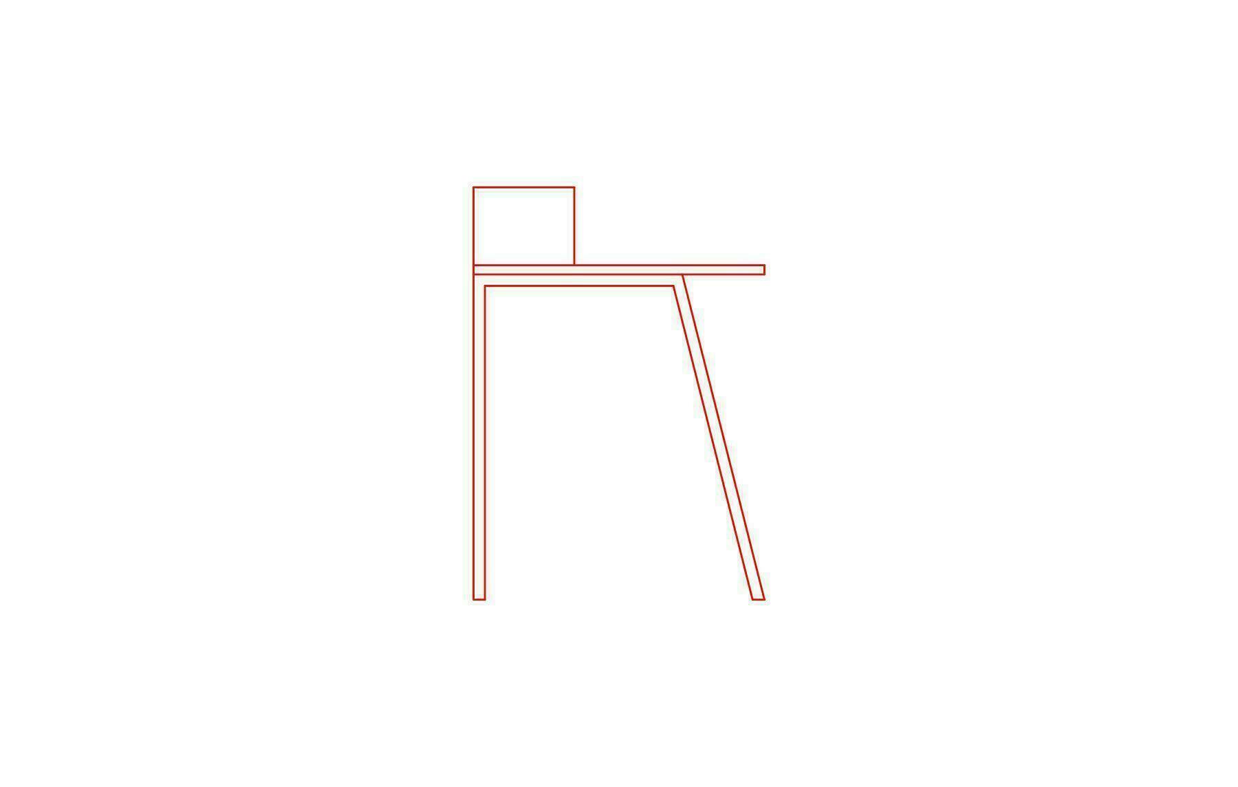cant desk dimensions in mm