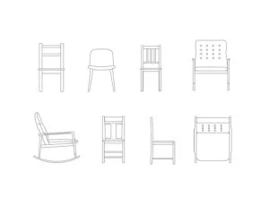 chair free cad blocks
