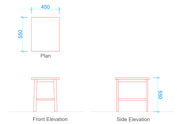 Dimensions of side table in mm dimensions of side table