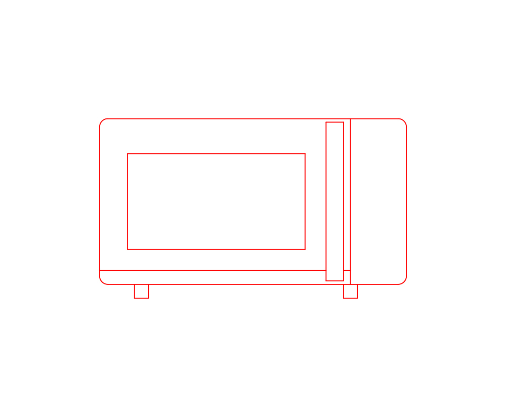 Microwave (Dimensions & Free Dwg.) - Layak Architect