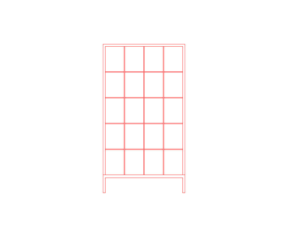 Dimensions of magazine rack in mm