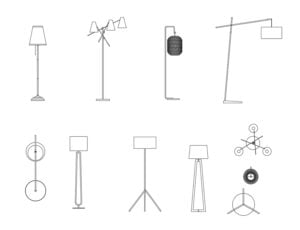 floor lamp free dwg