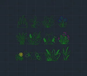 free bushes cad blocks download