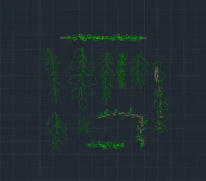hanging planters free cad blocks