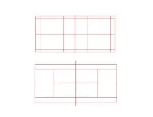badminton court free dwg