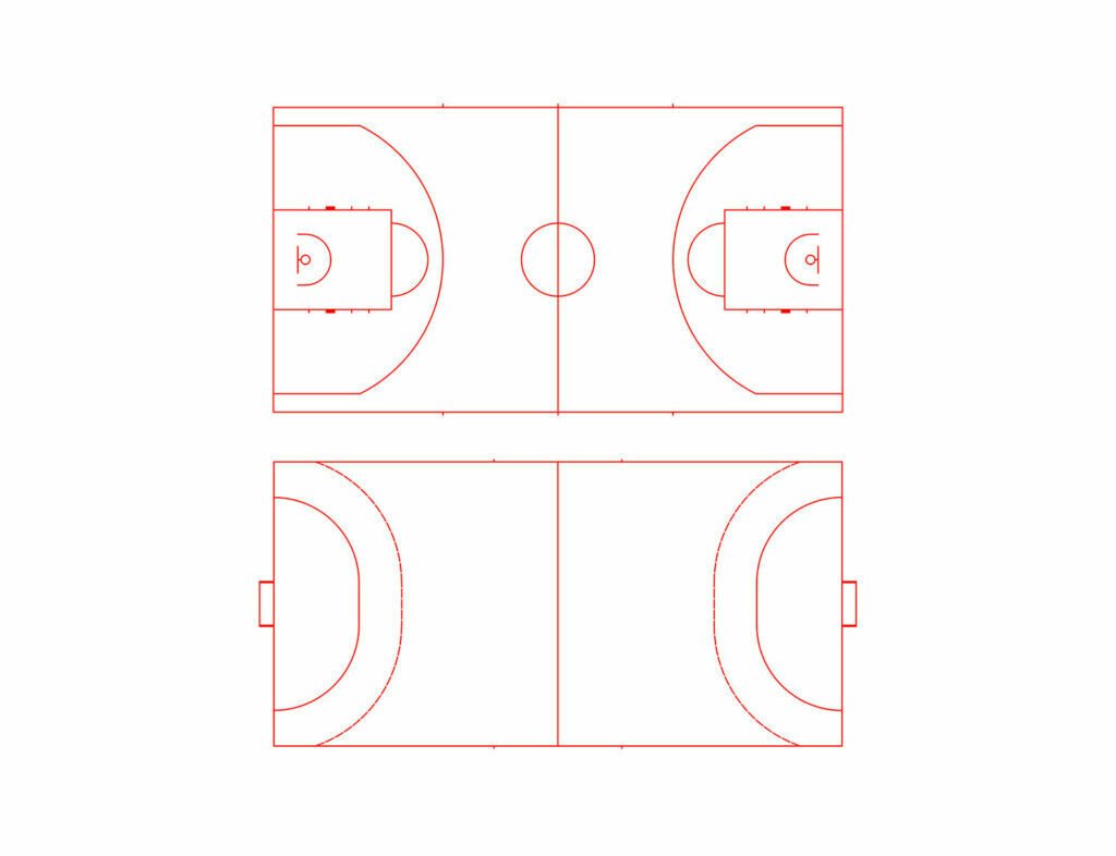 Basket ball pole design drawing in dwg file.