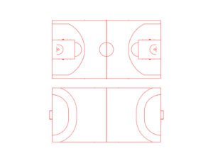 dwg basketball court