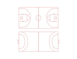 dwg basketball court