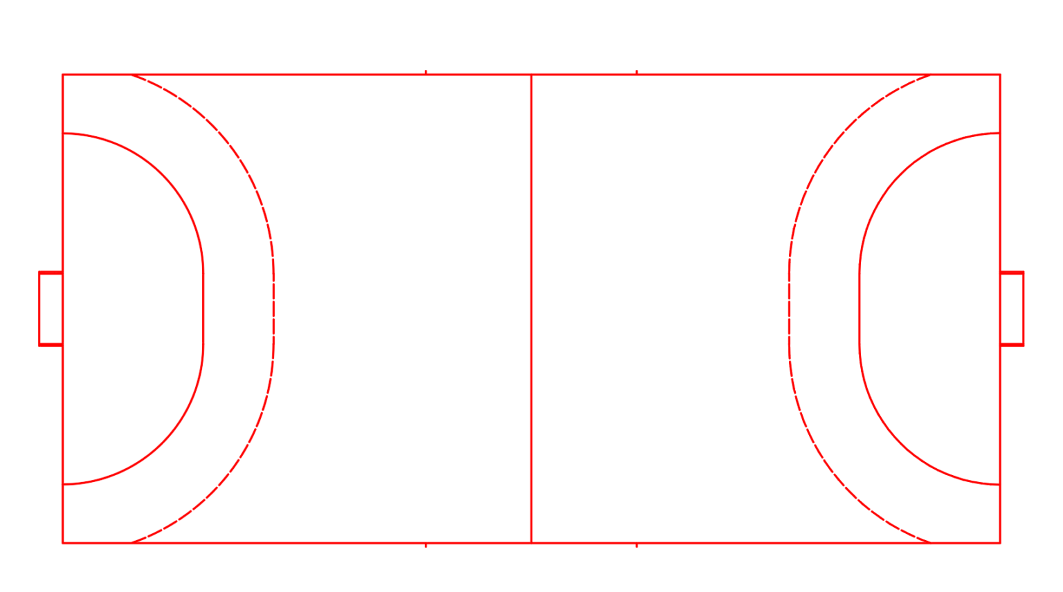 Handball Court Dimensions (Size & Free dwg.) layakarchitect