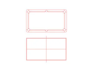 pool table dwg