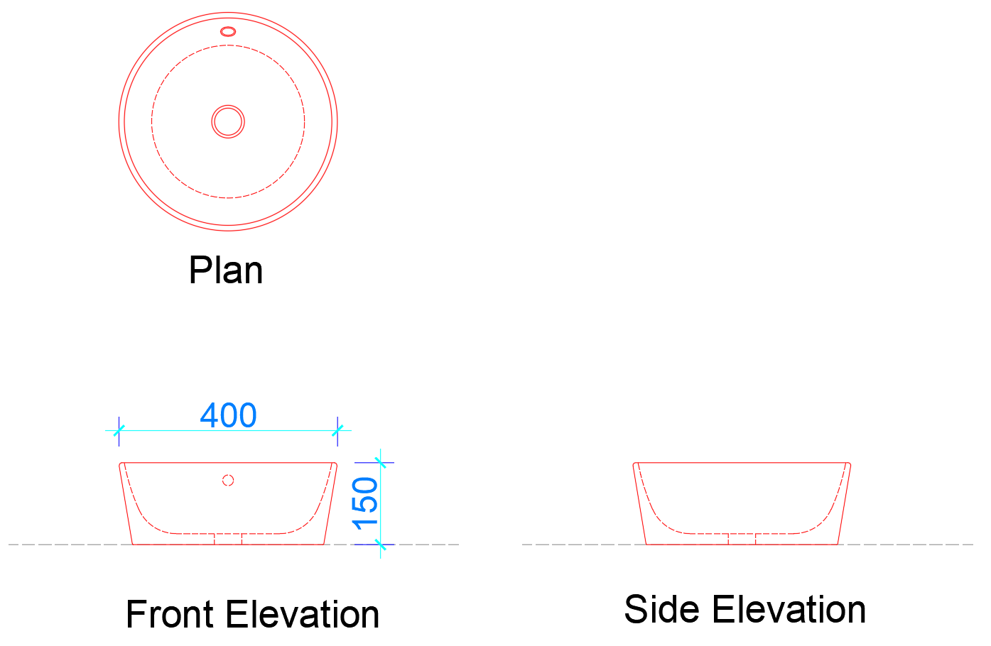 Bathroom Sink (Dimensions & Free Dwg.) - Layak Architect