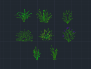 free bushes cad blocks