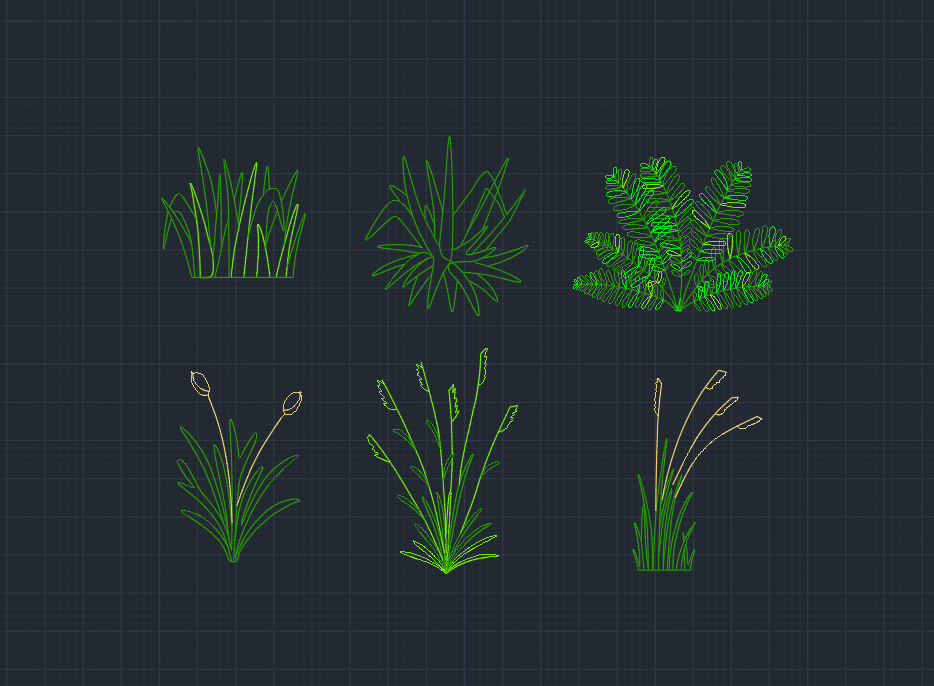 bushes free cad blocks download