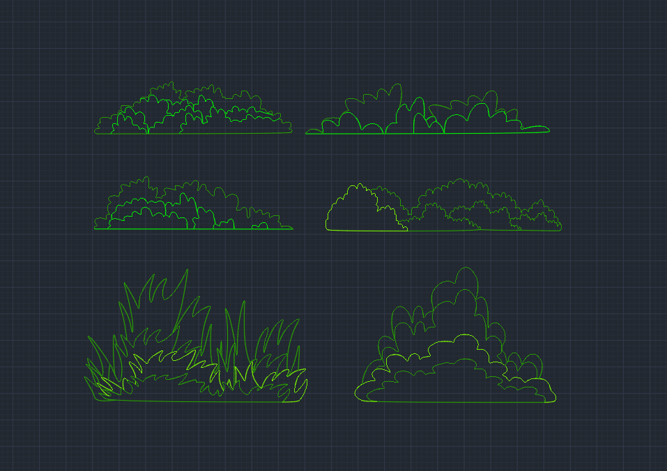 bushes cad blocks download