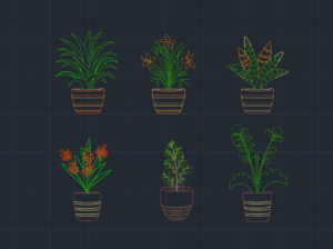 free pots cad blocks download