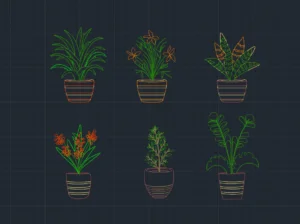 free pots cad blocks download