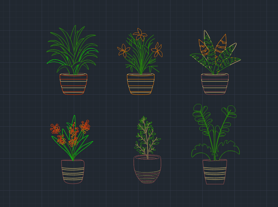 Pot CAD Block (Download Free Dwg.) - Layak Architect