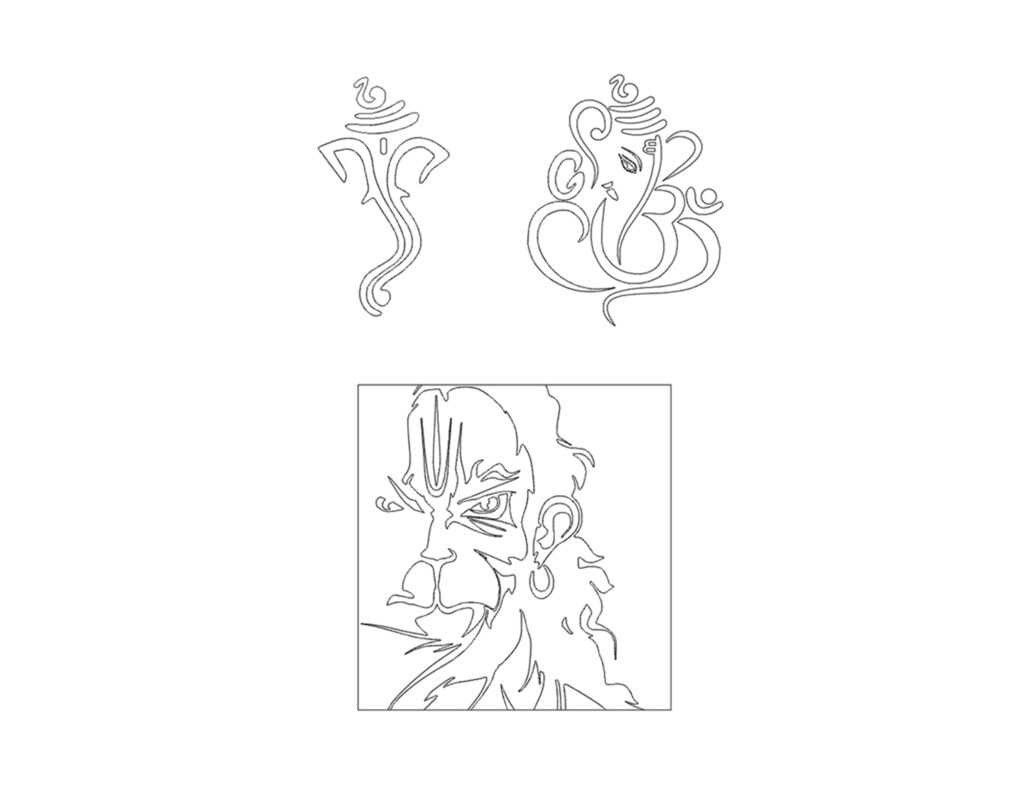 hanuman statue cad blocks