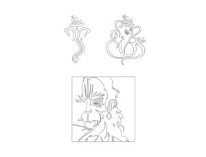 hanuman statue cad blocks