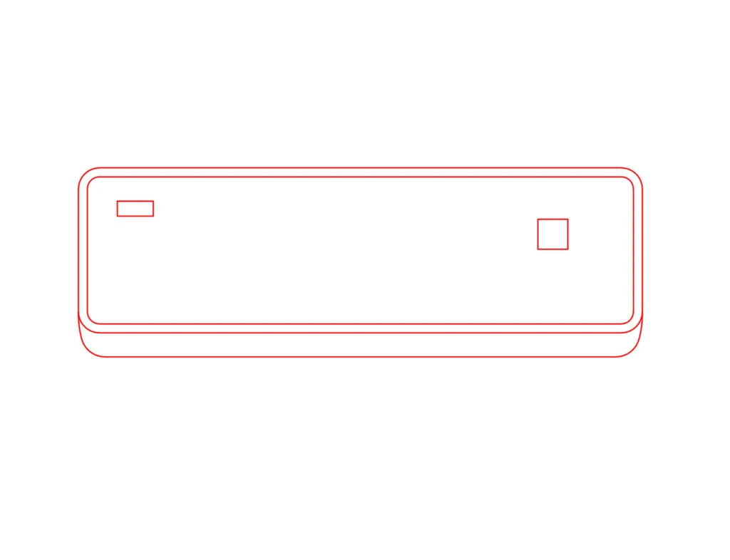 air conditioner dimensions in mm