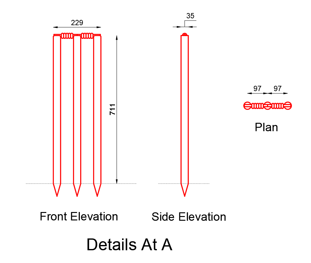 cricket pitch dimensions