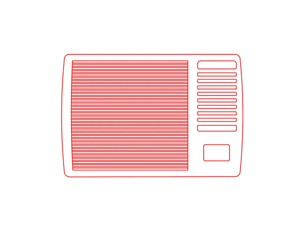window air conditioner dimensions