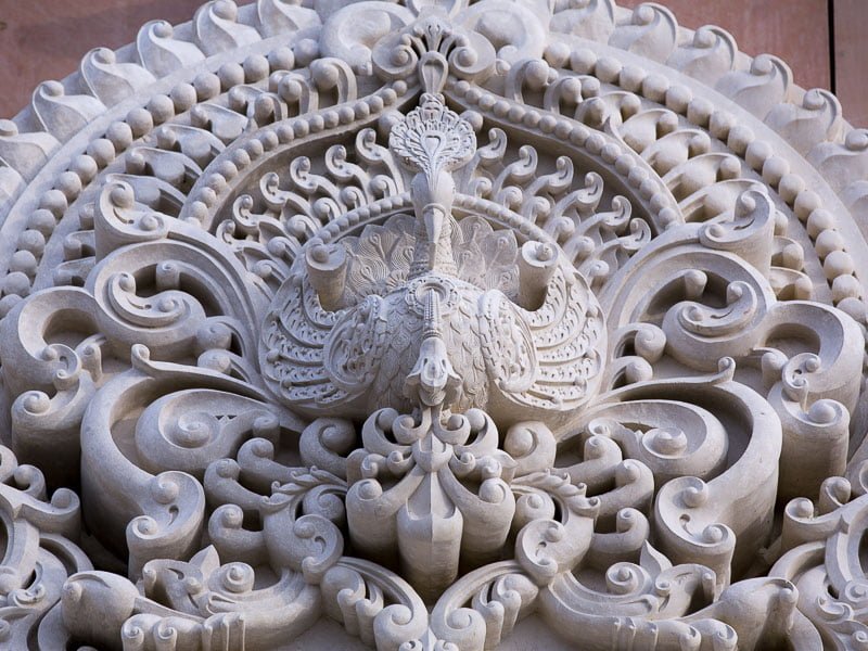 mandir exterior carving details