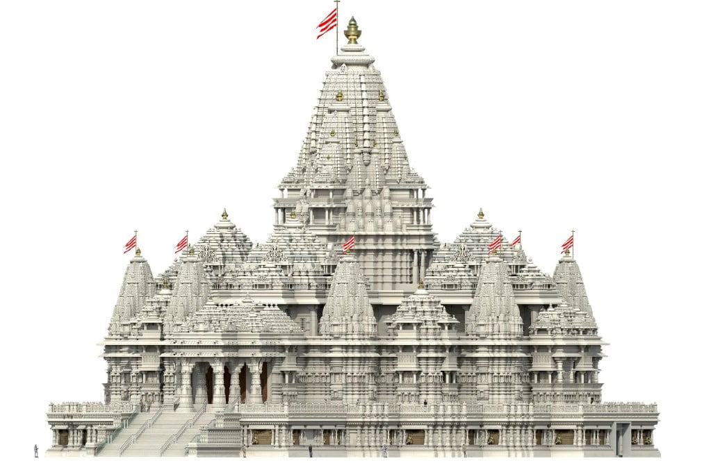 side elevation of Akshardham USA