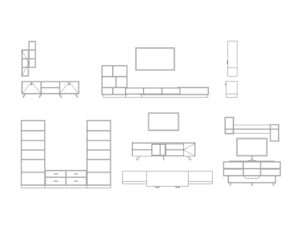 tv unit dwg