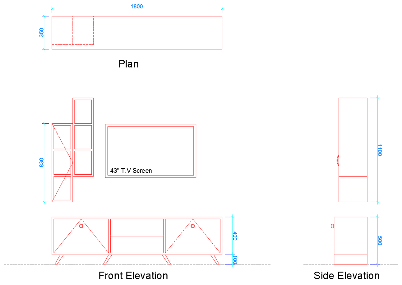 tv-console-dimensions-download-free-dwg-layak-architect