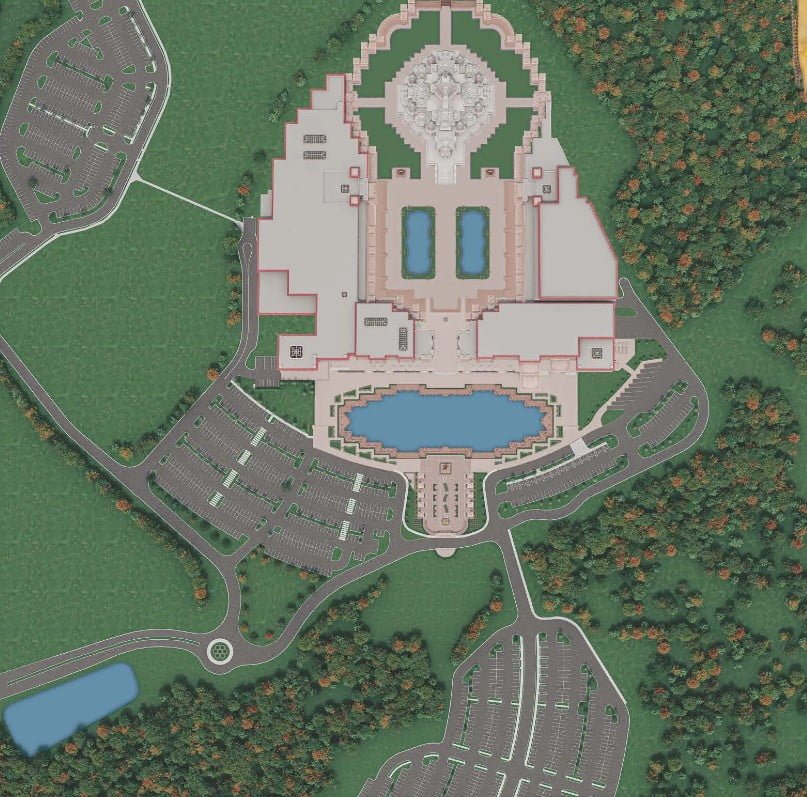 site plan of Akshardham USA