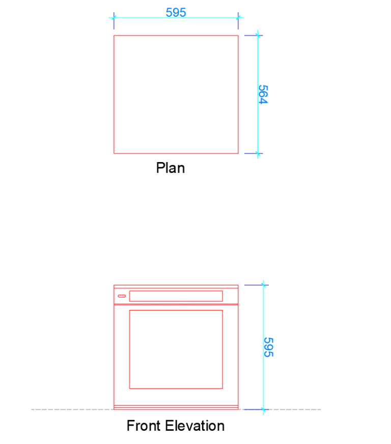 Builtin Oven Dimensions (Free Dwg) Layak Architect
