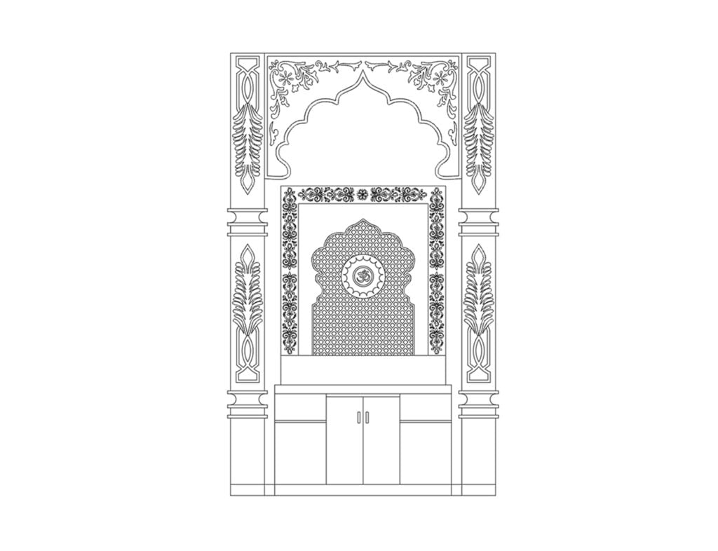 puja room cad block