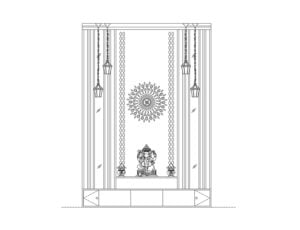 mandir free autocad block