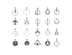 north symbols free cad blocks download