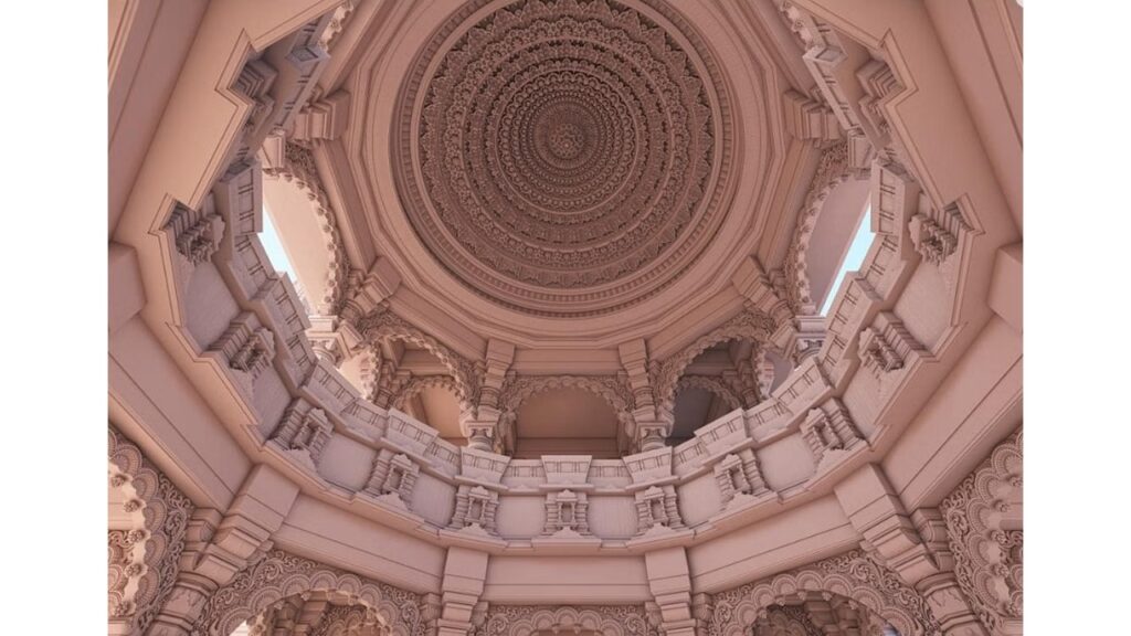 upper view of mandapa, ram mandir