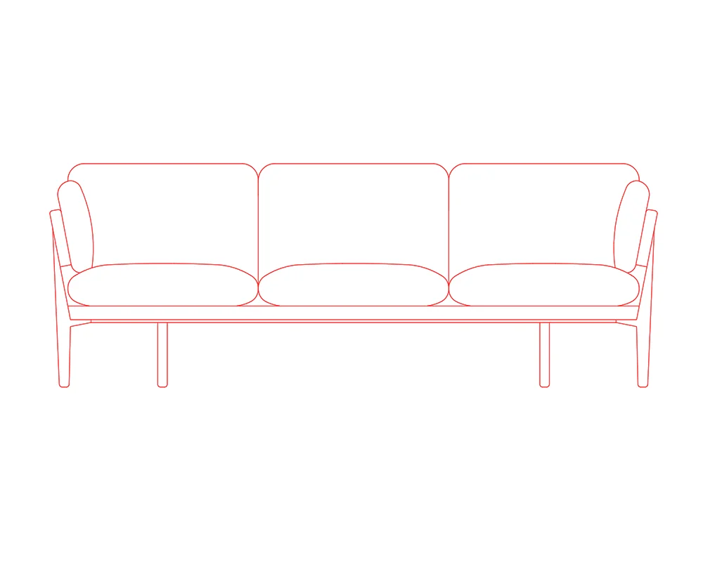 dimensions of three seater sofa in mm
