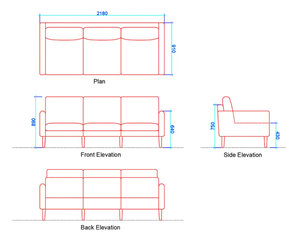 Sofa Dimension in mm sofa dimension in mm