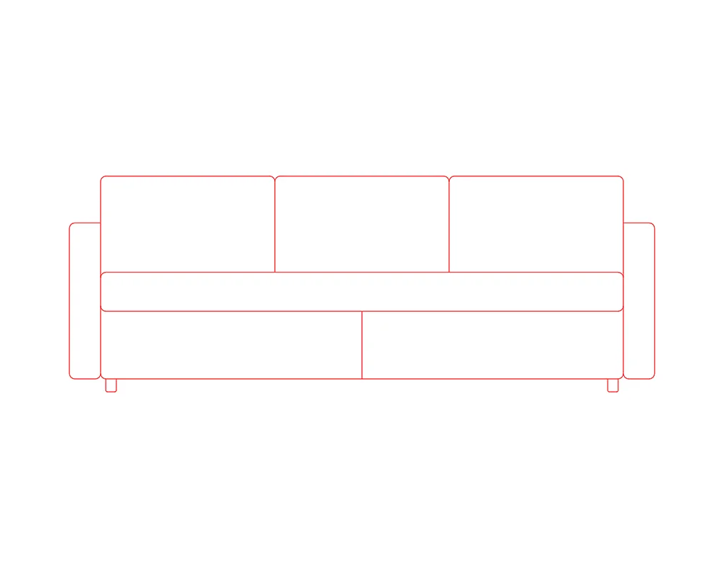 dimensions of sleeper sofa in mm