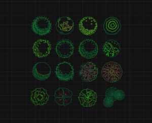 trees cad block free download