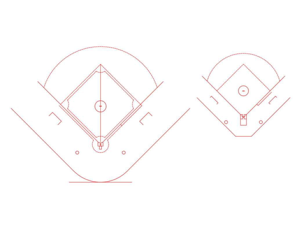 download free cad block of softball field