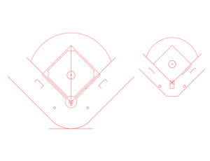 download free cad block of softball field