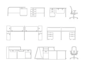 download free office furniture cad blocks