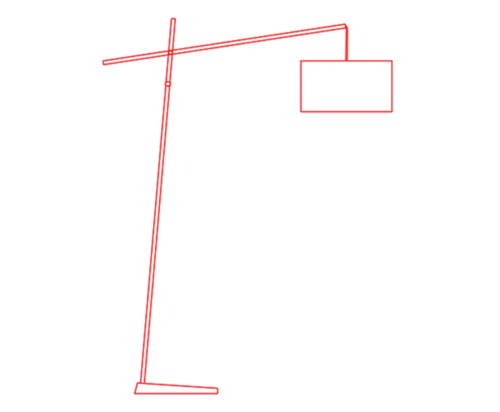 beam floor lamp free cad blocks download