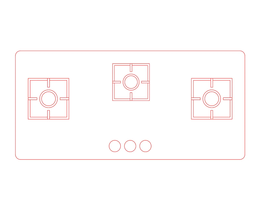 gas stove free cad blocks download