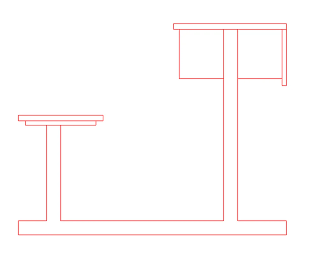 school desk free dwg download