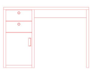 computer desk free cad blocks download