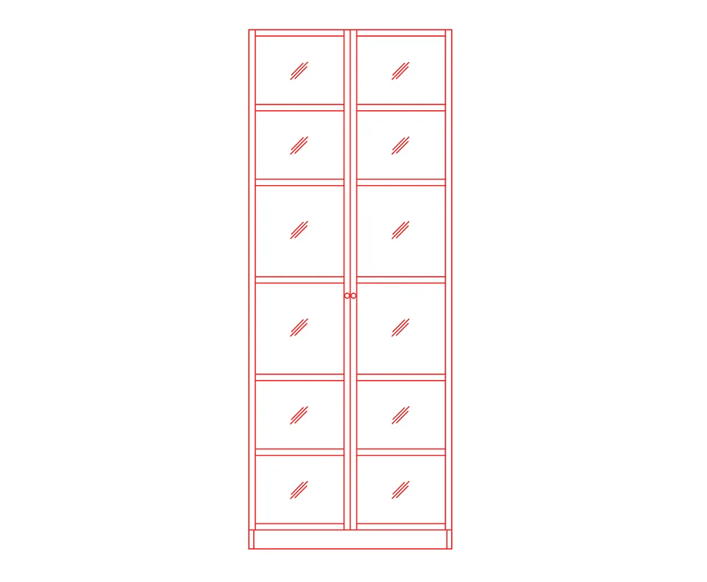 crockery unit free dwg. download